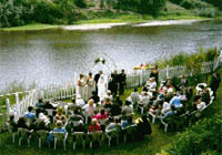 Wedding Ceremony over looking the Russian River